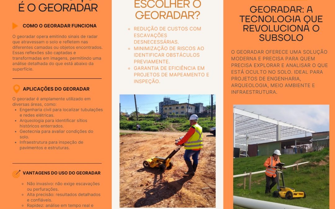 Equipamento georadar GPR em campo